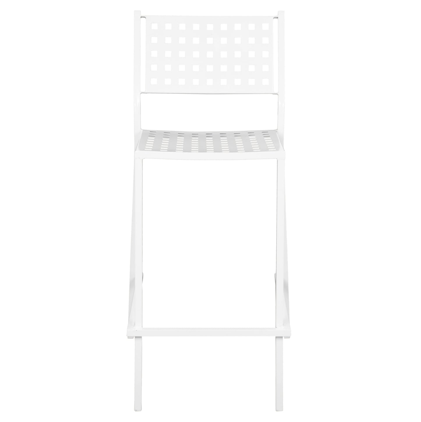 Bar Stool Olympias Metallic Hm5528.02 White Color 47x58x111cm