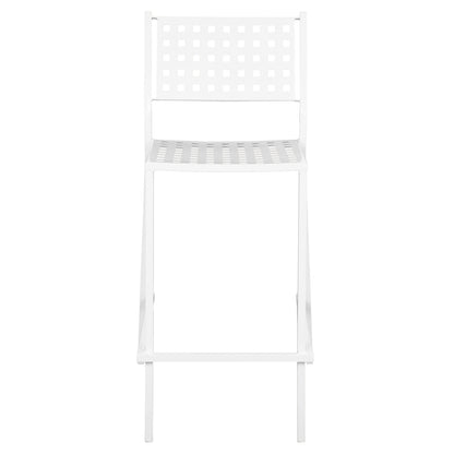 Bar Stool Olympias Metallic Hm5528.02 White Color 47x58x111cm