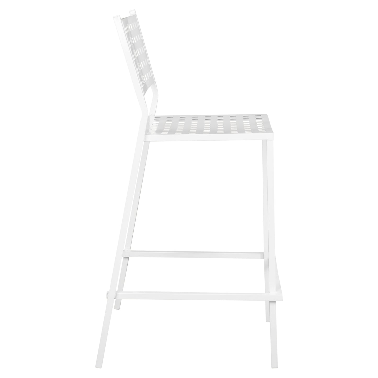 Bar Stool Olympias Metallic Hm5528.02 White Color 47x58x111cm