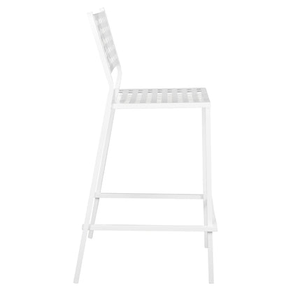 Bar Stool Olympias Metallic Hm5528.02 White Color 47x58x111cm