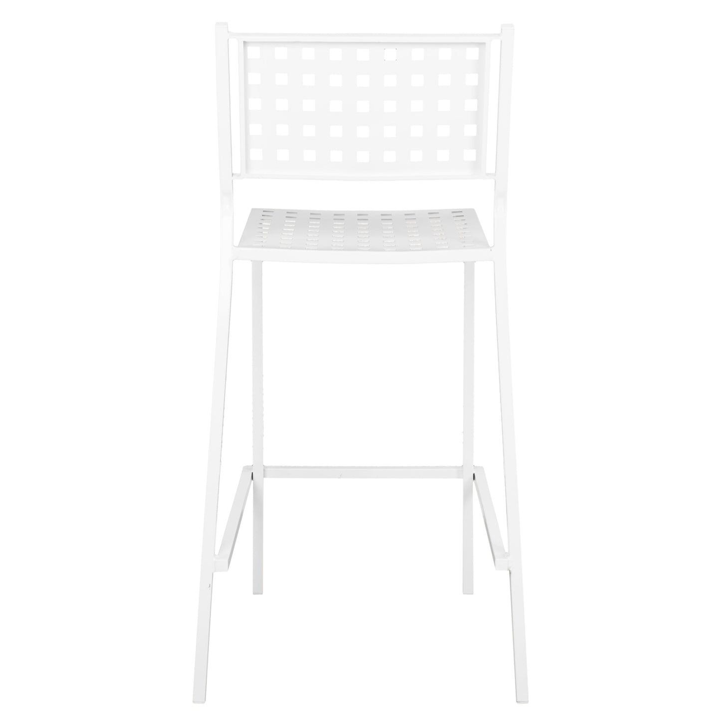 Bar Stool Olympias Metallic Hm5528.02 White Color 47x58x111cm