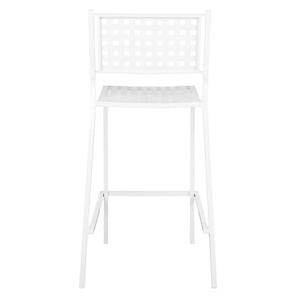 Bar Stool Olympias Metallic Hm5528.02 White Color 47x58x111cm