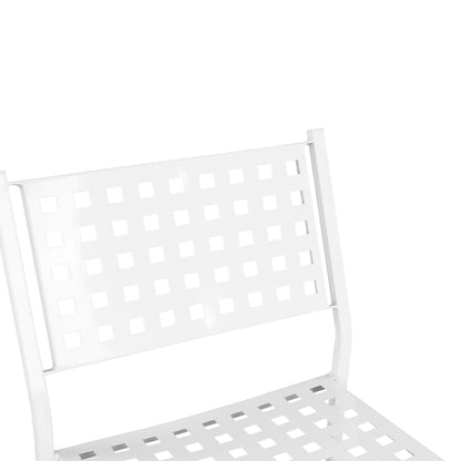 Bar Stool Olympias Metallic Hm5528.02 White Color 47x58x111cm
