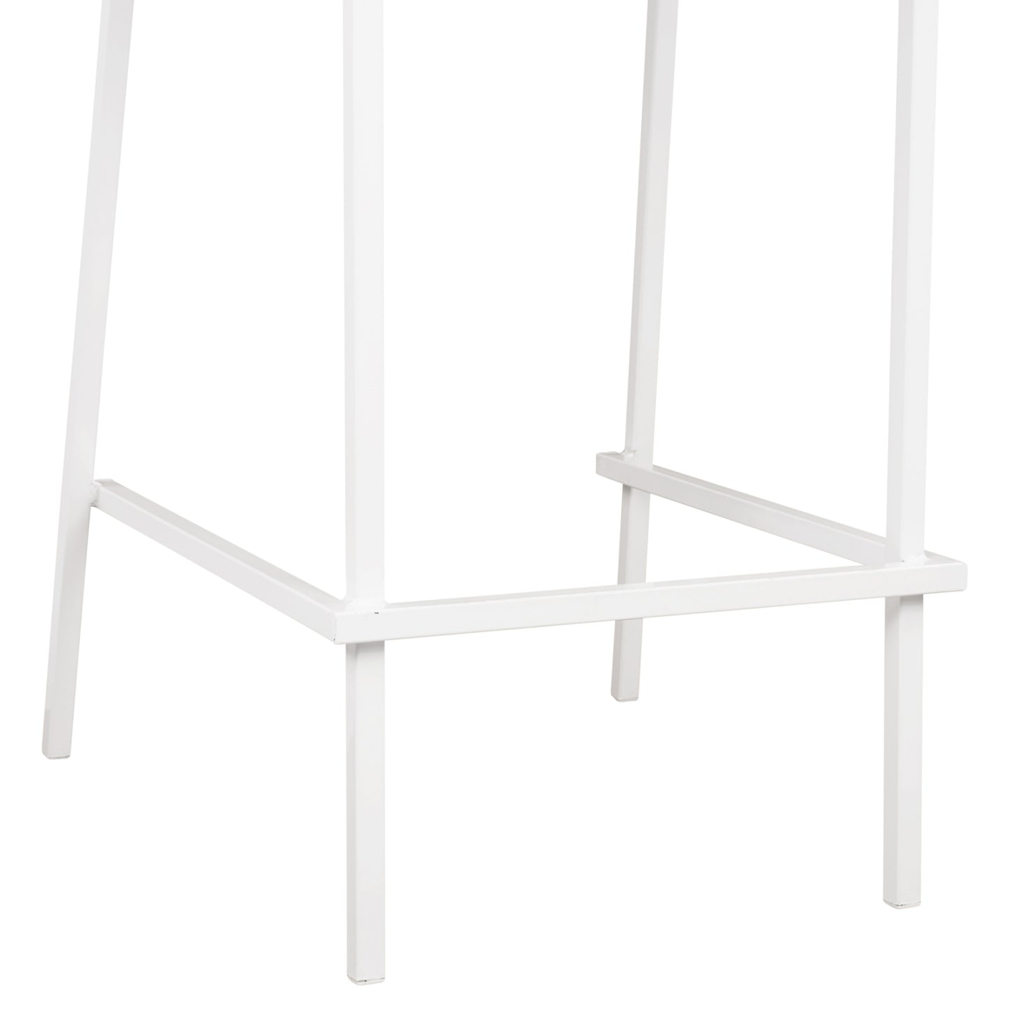 Bar Stool Olympias Metallic Hm5528.02 White Color 47x58x111cm