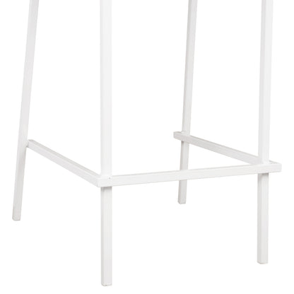 Bar Stool Olympias Metallic Hm5528.02 White Color 47x58x111cm