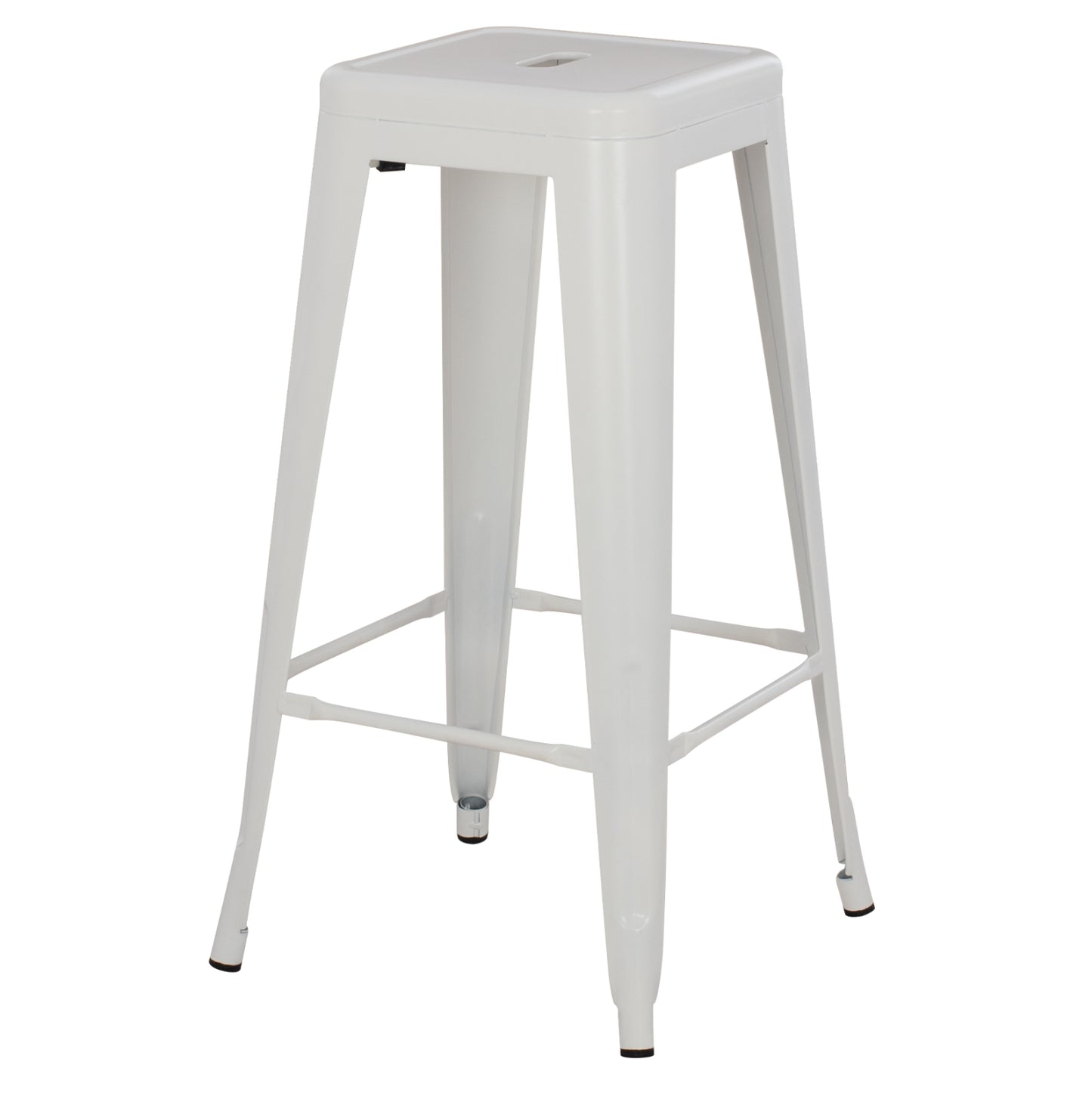 Bar Stool Melita-pro Hm8642.41 Metal In Matte White 43x43x78hcm.