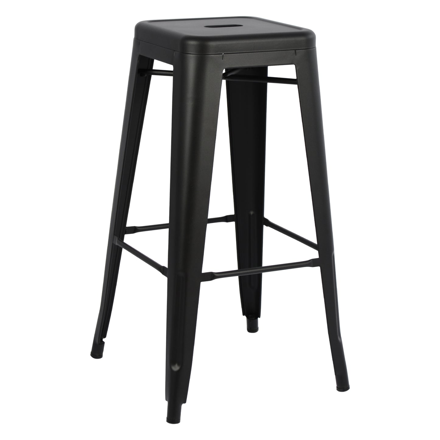 Bar Stool Melita-pro Hm8642.42 Metal In Black Matte 43x43x78hcm.