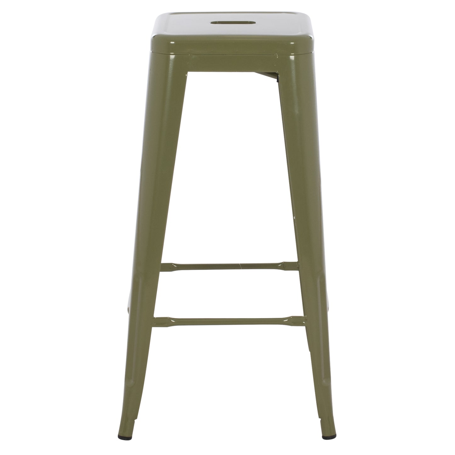 Bar Stool Melita-pro Hm8642.43 Metal In Dark Olive 43x43x78hcm.
