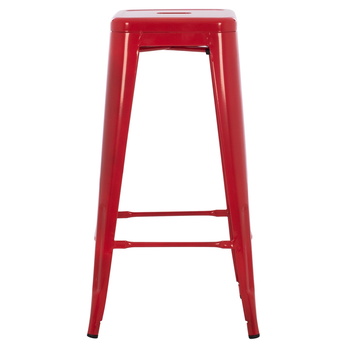 Bar Stool Melita-pro Hm8642.44 Metal In Red 43x43x78hcm.