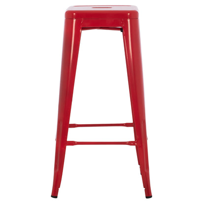 Bar Stool Melita-pro Hm8642.44 Metal In Red 43x43x78hcm.