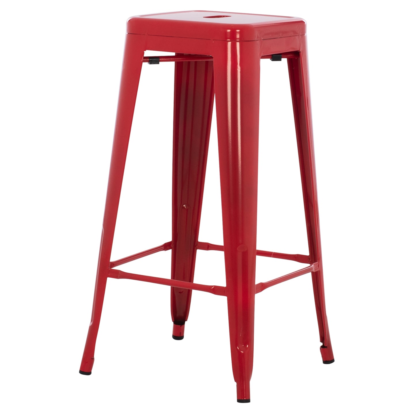 Bar Stool Melita-pro Hm8642.44 Metal In Red 43x43x78hcm.