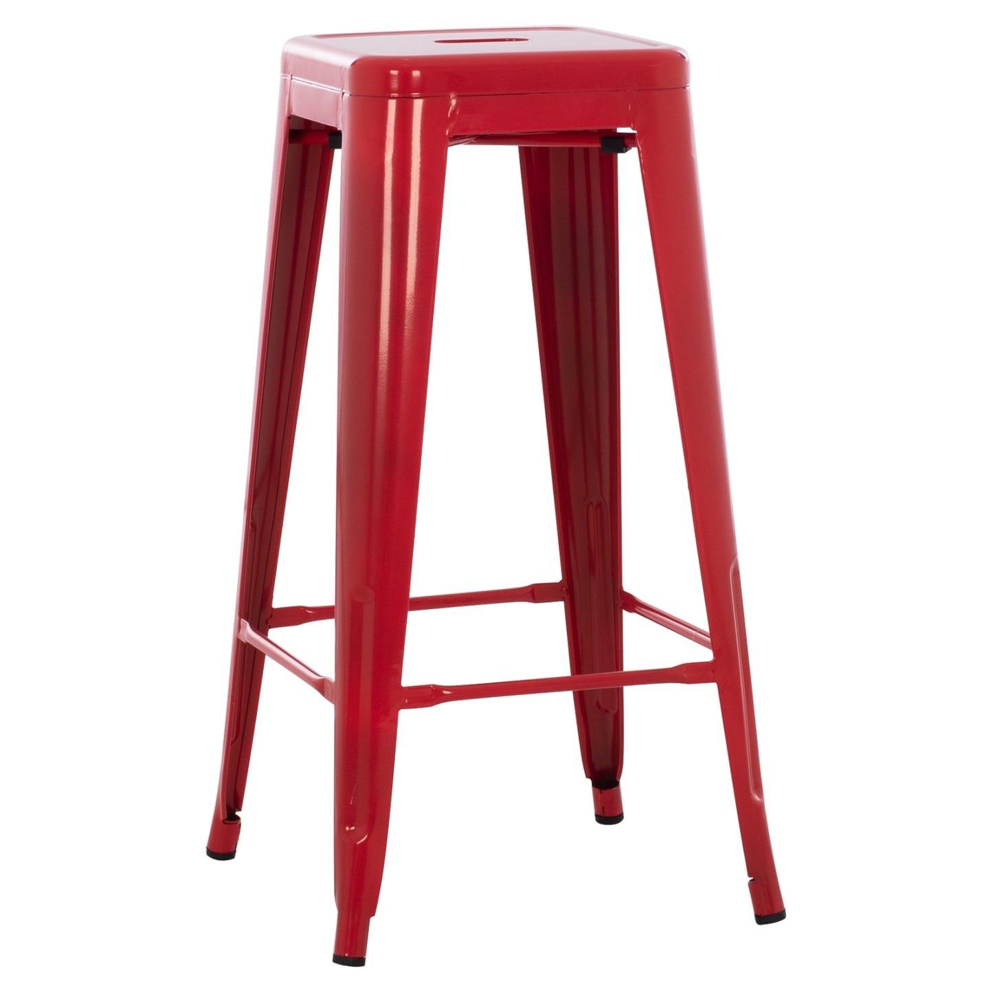 Bar Stool Melita-pro Hm8642.44 Metal In Red 43x43x78hcm.