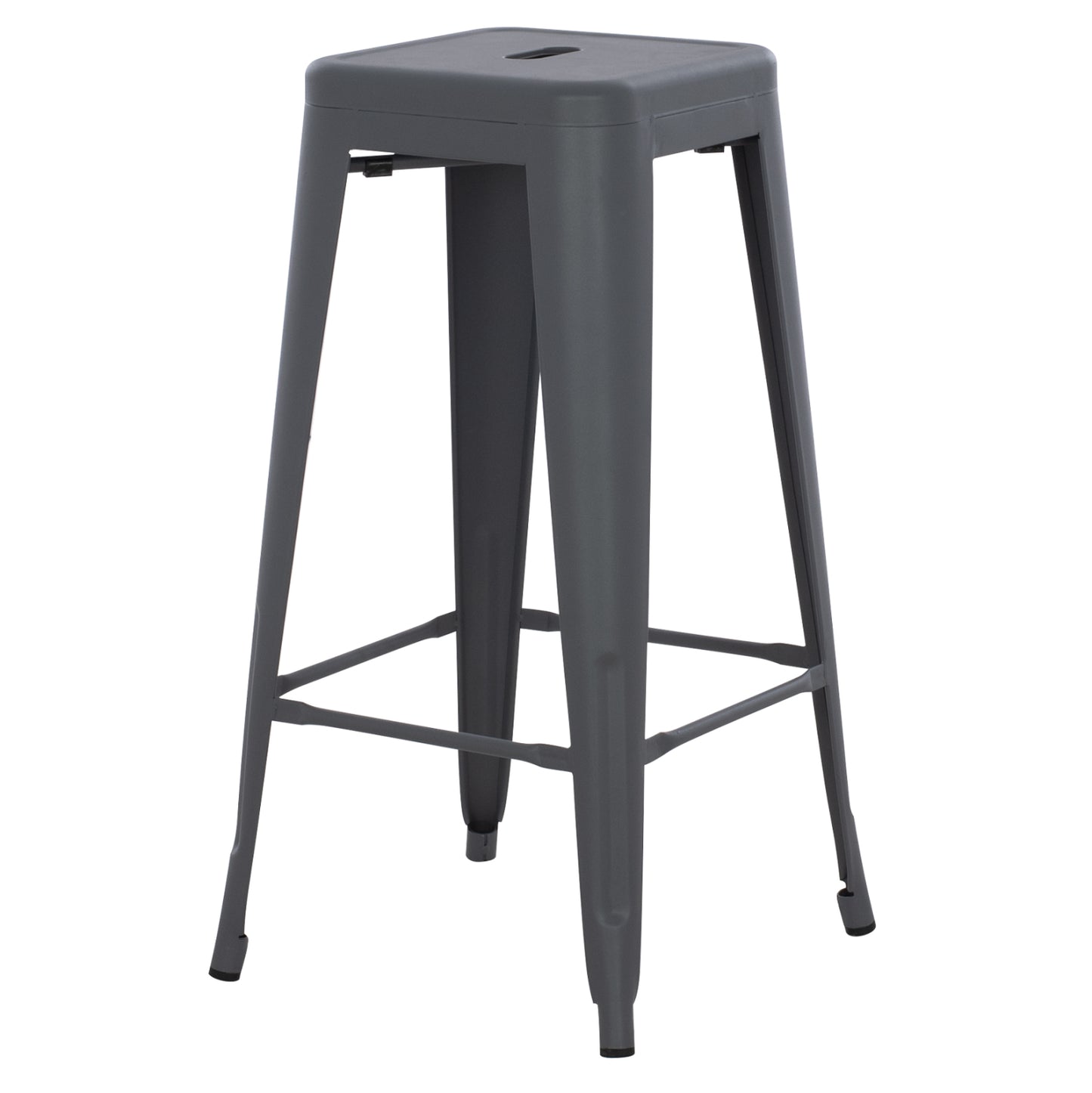 Bar Stool Melita-pro Hm8642.50 Metal In Grey 43x43x78hcm.