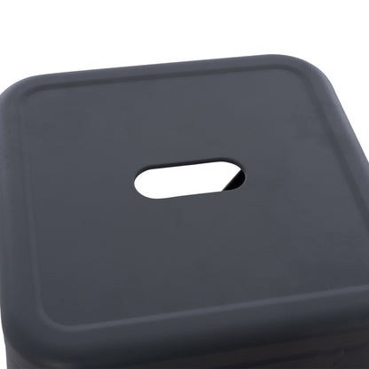 Bar Stool Melita-pro Hm8642.50 Metal In Grey 43x43x78hcm.