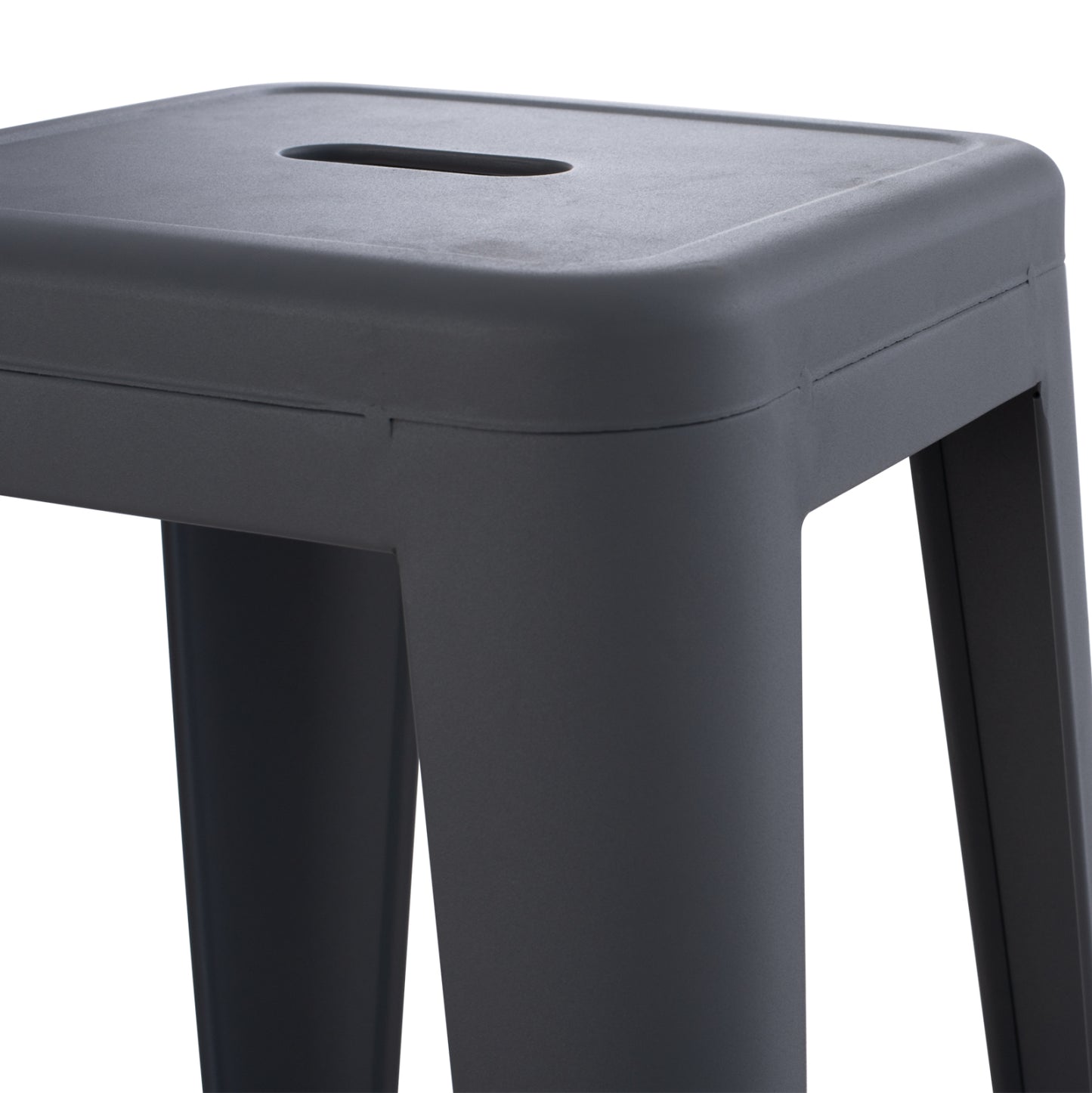 Bar Stool Melita-pro Hm8642.50 Metal In Grey 43x43x78hcm.