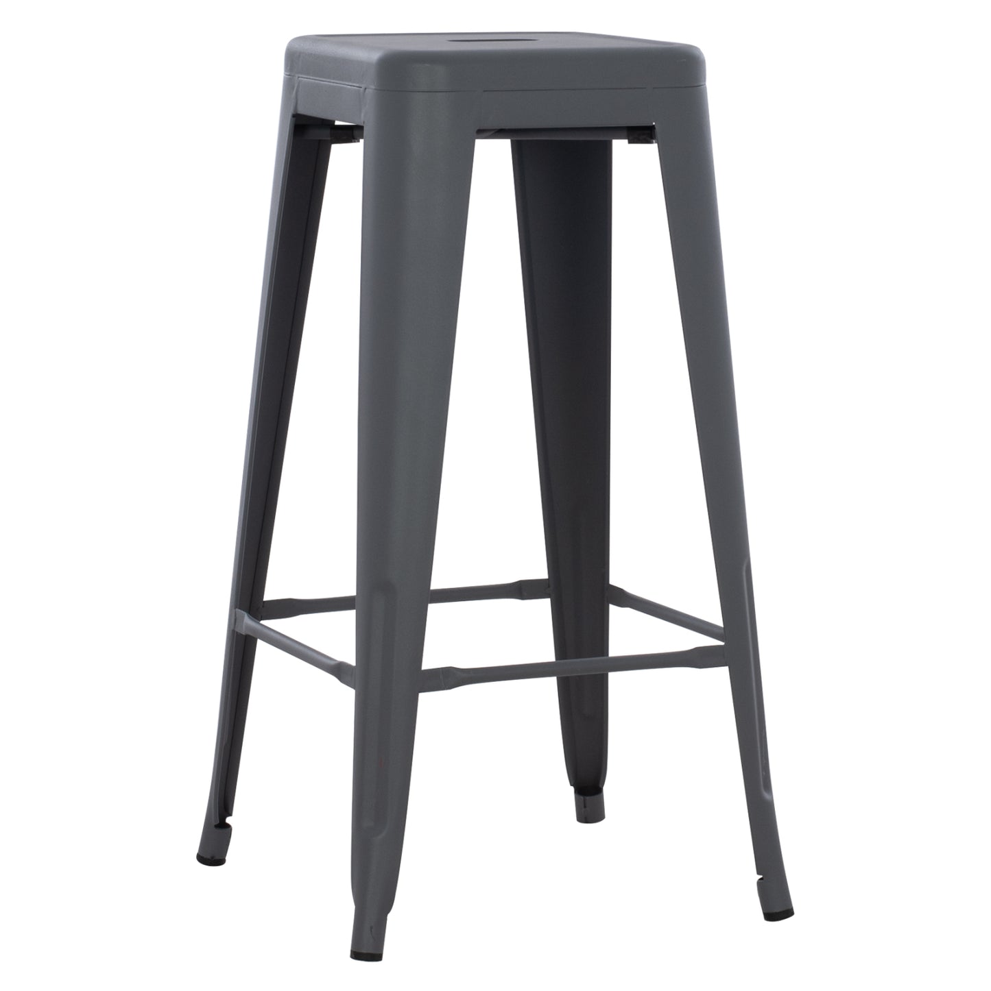 Bar Stool Melita-pro Hm8642.50 Metal In Grey 43x43x78hcm.
