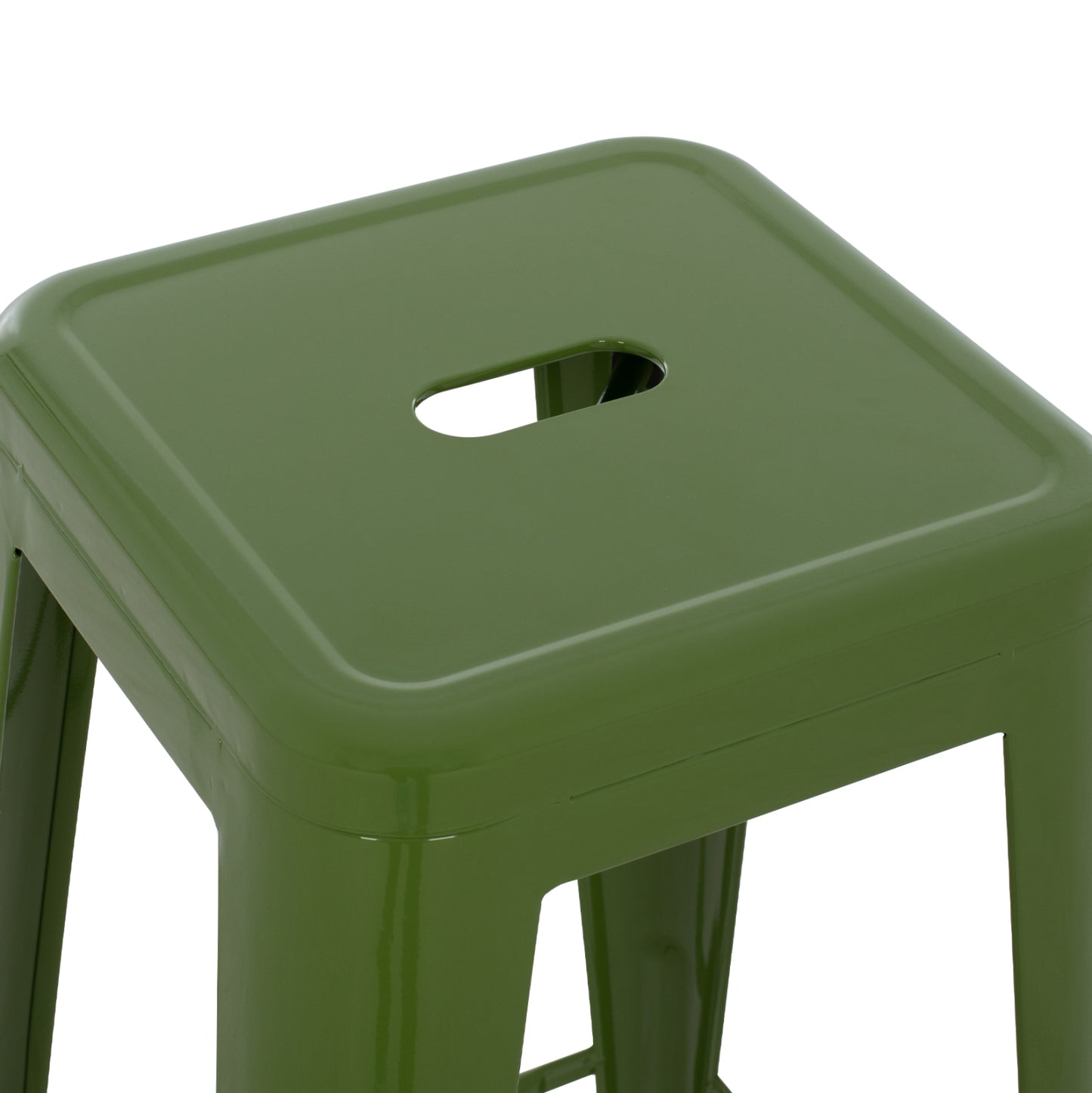 Bar Stool Melita-pro Hm8642.53 Metal In Light Olive Green 43x43x78hcm.