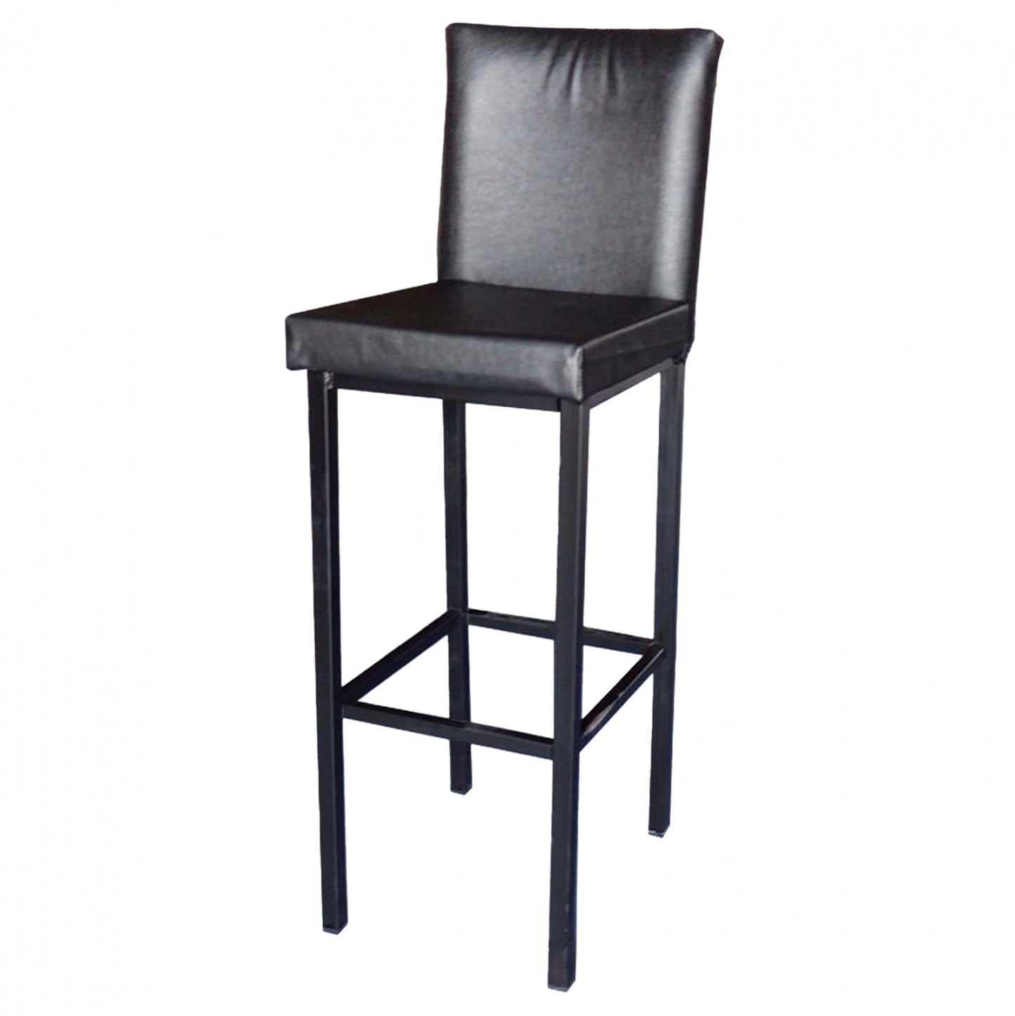 Metallic Bar Stool With Black Pu Ts481 36x46x115cm.