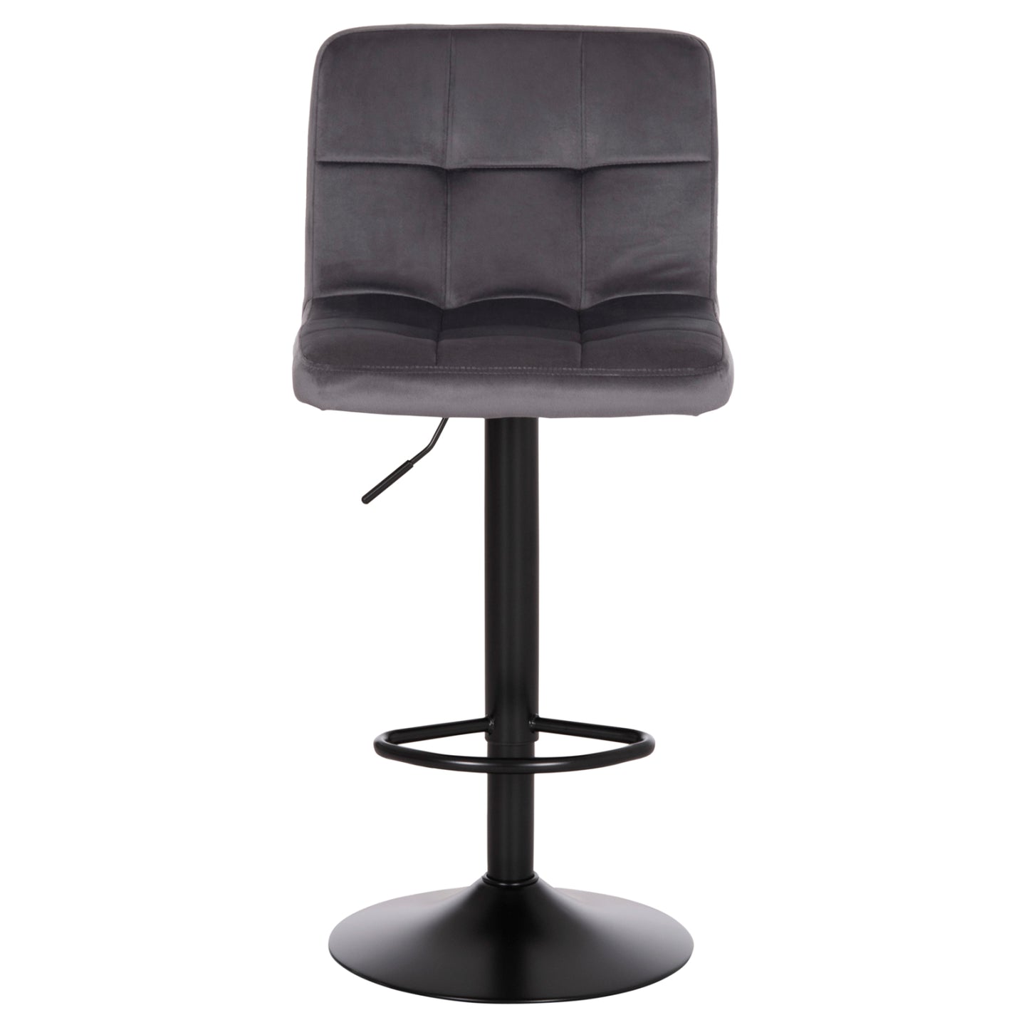 Bar Stool Swiveling Diana Hm202.41 Grey Velvet--black Matte Metal 44x52x109hcm.