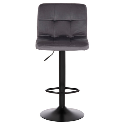 Bar Stool Swiveling Diana Hm202.41 Grey Velvet--black Matte Metal 44x52x109hcm.