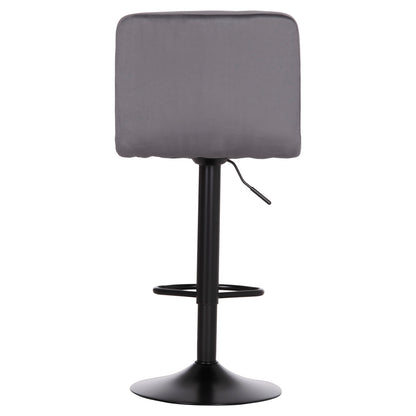 Bar Stool Swiveling Diana Hm202.41 Grey Velvet--black Matte Metal 44x52x109hcm.