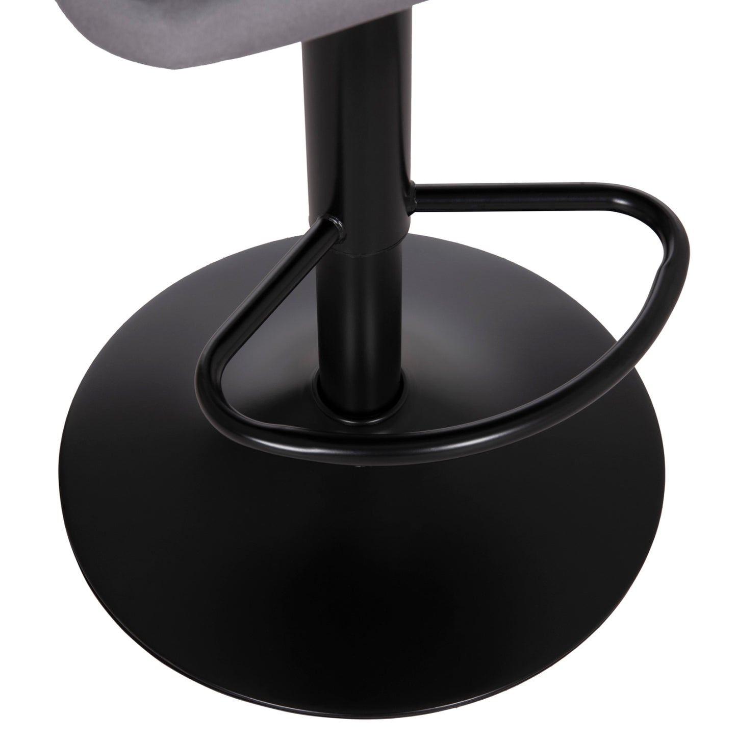Bar Stool Swiveling Diana Hm202.41 Grey Velvet--black Matte Metal 44x52x109hcm.