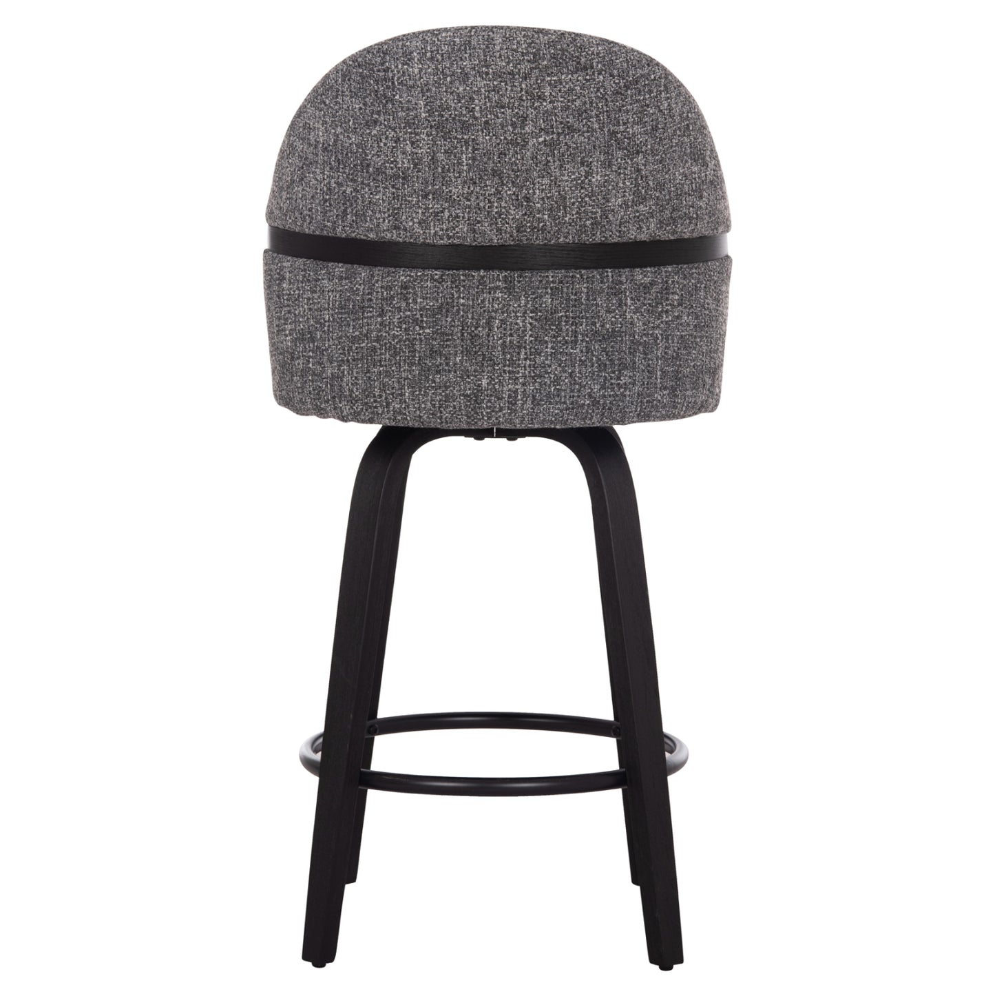 Bar Stool Swivel Dekker Hm18250.02 Plywood In Black--fabric In Grey 48x54x96hcm.