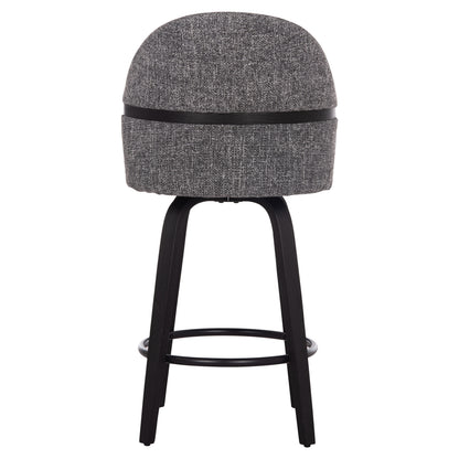 Bar Stool Swivel Dekker Hm18250.02 Plywood In Black--fabric In Grey 48x54x96hcm.
