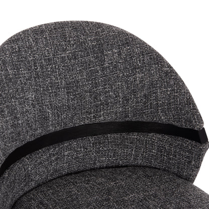 Bar Stool Swivel Dekker Hm18250.02 Plywood In Black--fabric In Grey 48x54x96hcm.