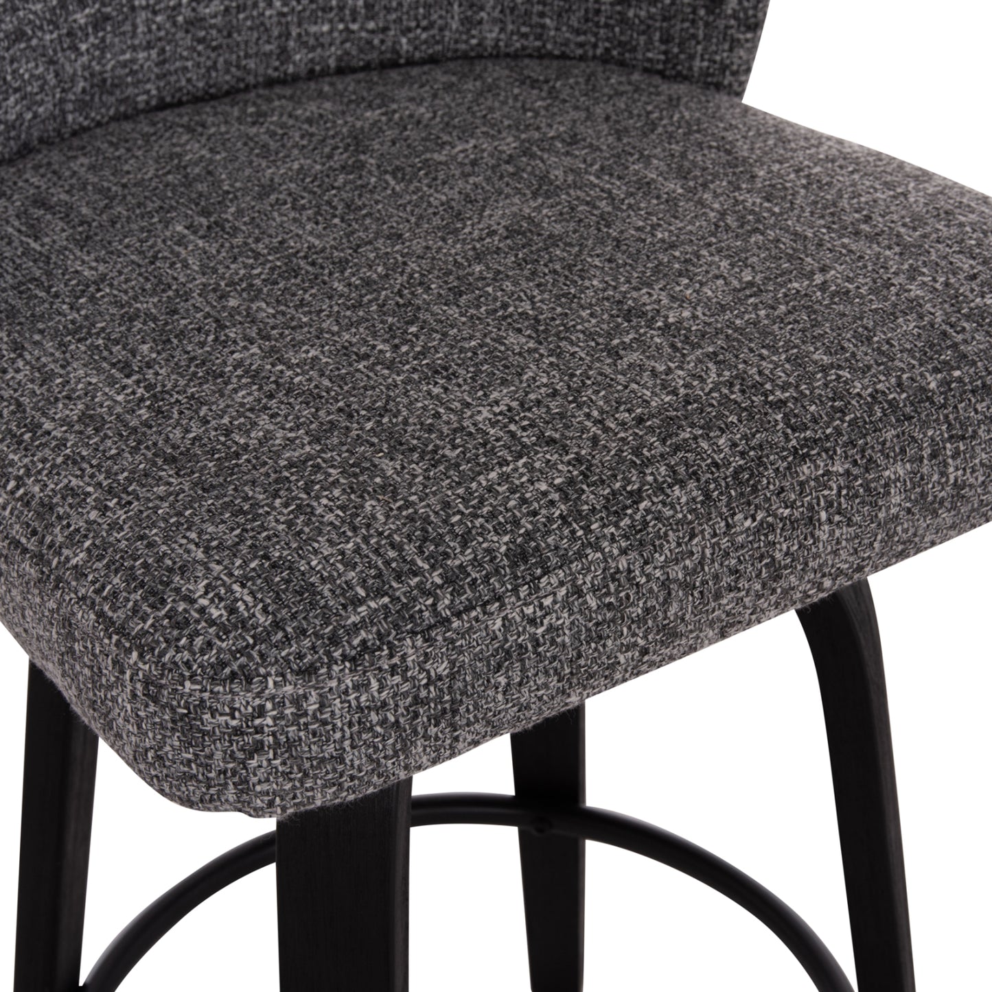 Bar Stool Swivel Dekker Hm18250.02 Plywood In Black--fabric In Grey 48x54x96hcm.