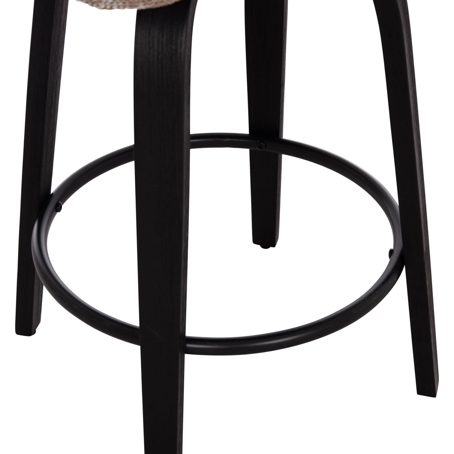Bar Stool Swivel Dekker Hm18250.03 Plywood In Black--fabric In Brown 48x54x96hcm.