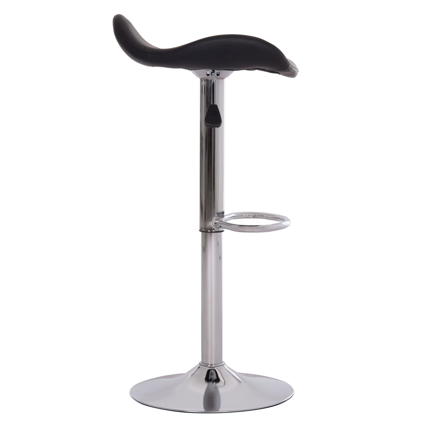 Bar Stool Swivel Ganna Hm201.21 With Suspension-black Pu 44x42x87hcm.