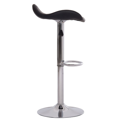 Bar Stool Swivel Ganna Hm201.21 With Suspension-black Pu 44x42x87hcm.