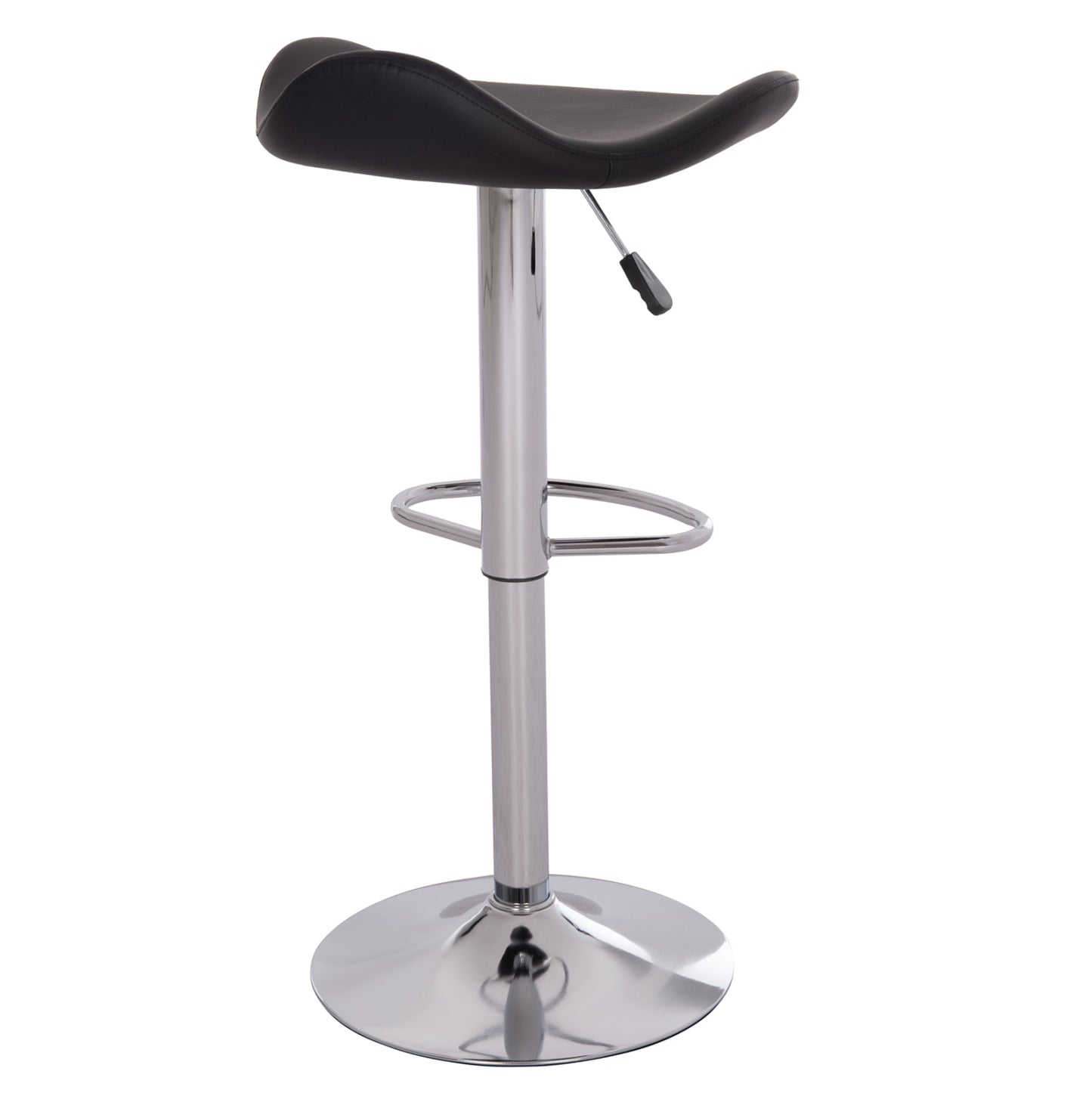 Bar Stool Swivel Ganna Hm201.21 With Suspension-black Pu 44x42x87hcm.