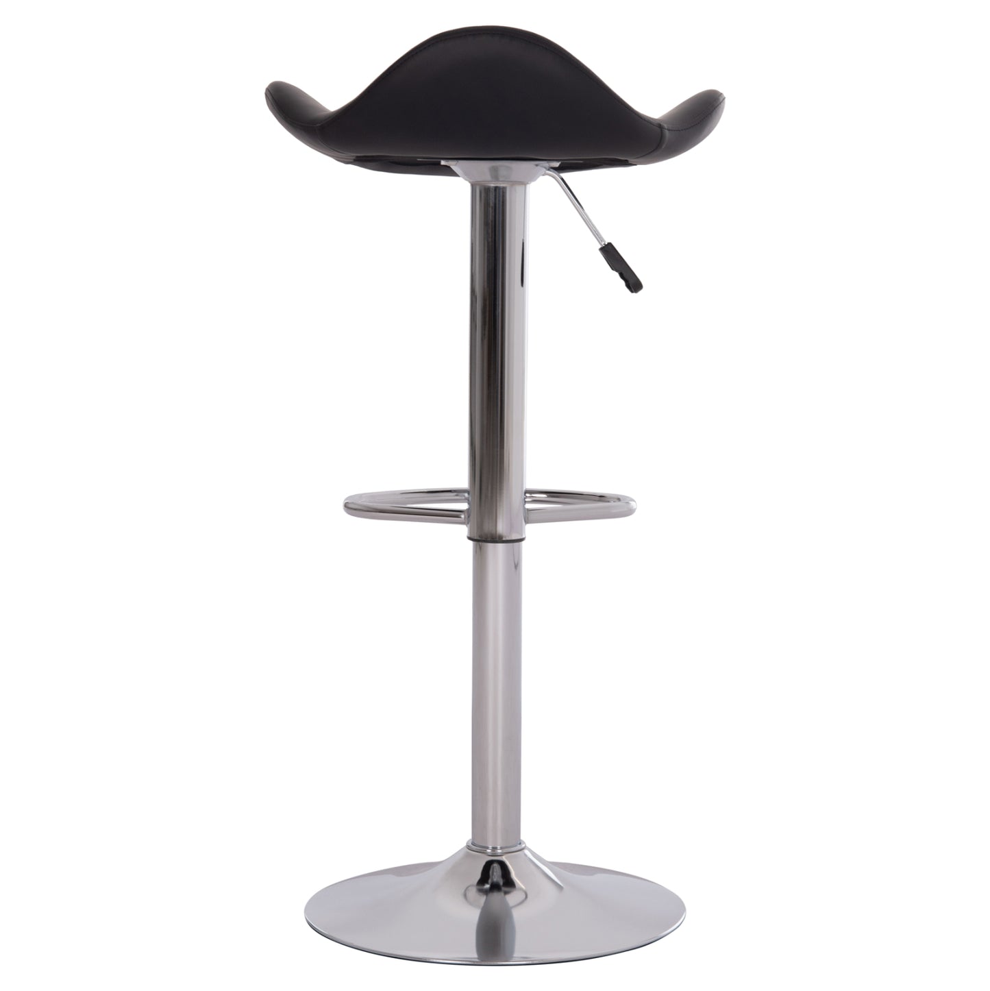 Bar Stool Swivel Ganna Hm201.21 With Suspension-black Pu 44x42x87hcm.