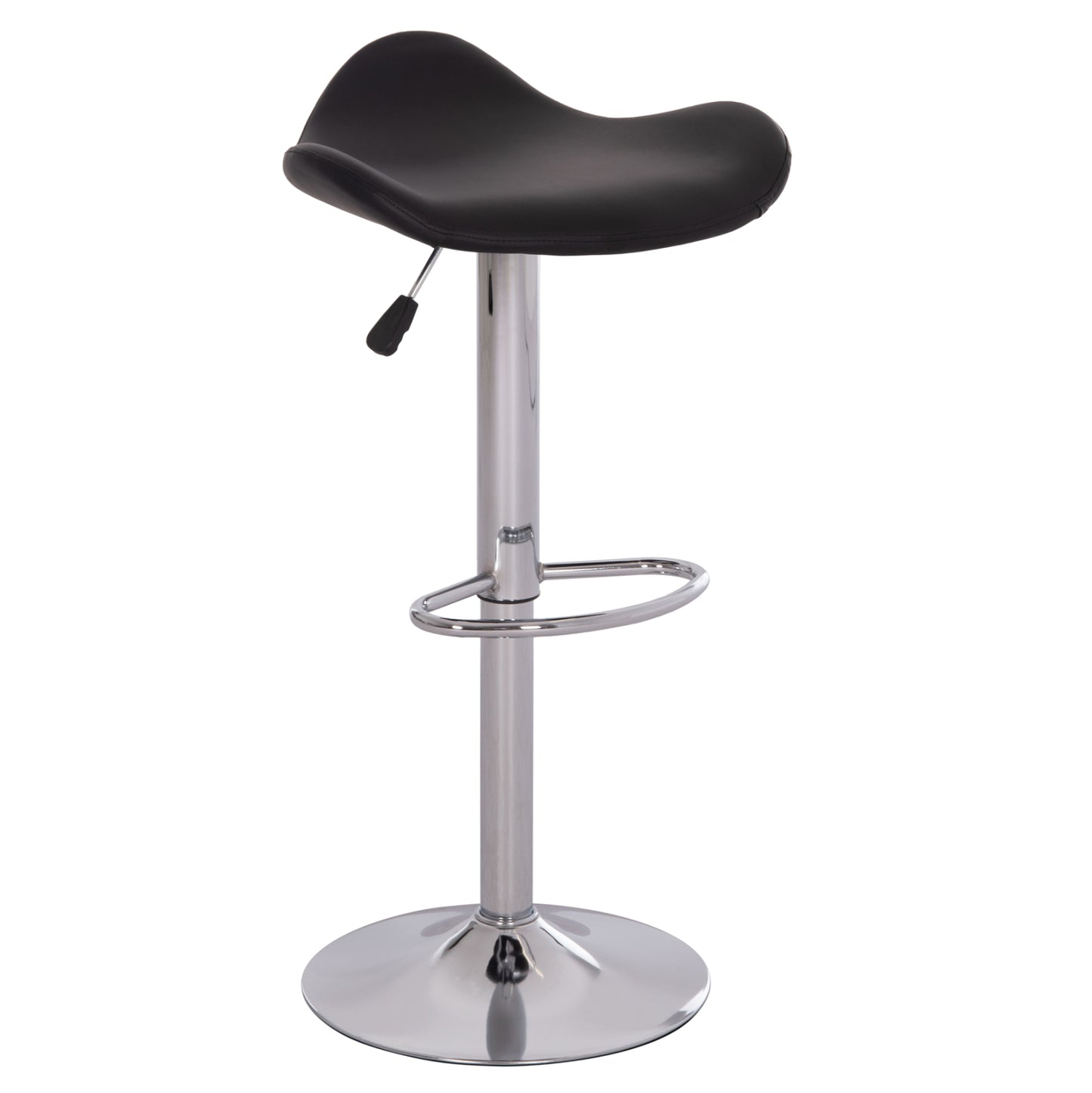 Bar Stool Swivel Ganna Hm201.21 With Suspension-black Pu 44x42x87hcm.