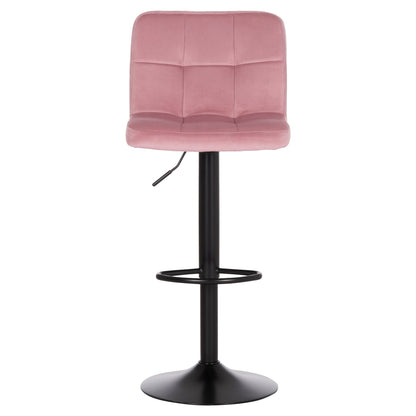 Bar Stool Swiveling Diana Hm202.42 Dusty Pink Velvet--black Matte Metal 44x52x109hcm.