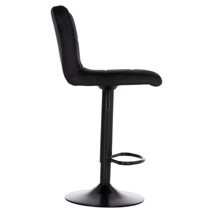 Bar Stool Swiveling Diana Hm202.44 Black Velvet--black Matte Metal 44x52x109hcm.