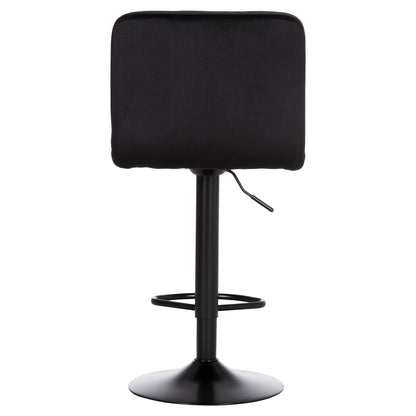 Bar Stool Swiveling Diana Hm202.44 Black Velvet--black Matte Metal 44x52x109hcm.