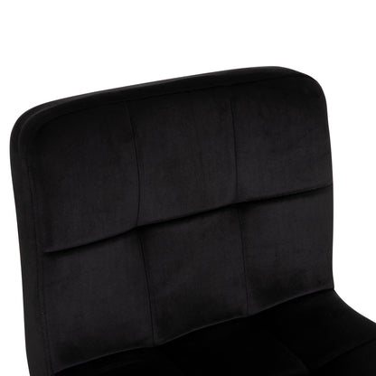 Bar Stool Swiveling Diana Hm202.44 Black Velvet--black Matte Metal 44x52x109hcm.