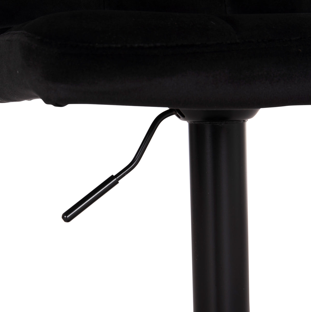 Bar Stool Swiveling Diana Hm202.44 Black Velvet--black Matte Metal 44x52x109hcm.