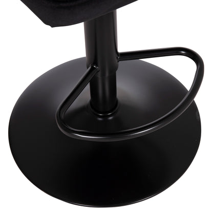 Bar Stool Swiveling Diana Hm202.44 Black Velvet--black Matte Metal 44x52x109hcm.