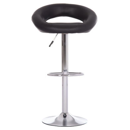 Bar Stool Swivel Rea Hm203.21 With Suspension-black Pu 54x47x96hcm.