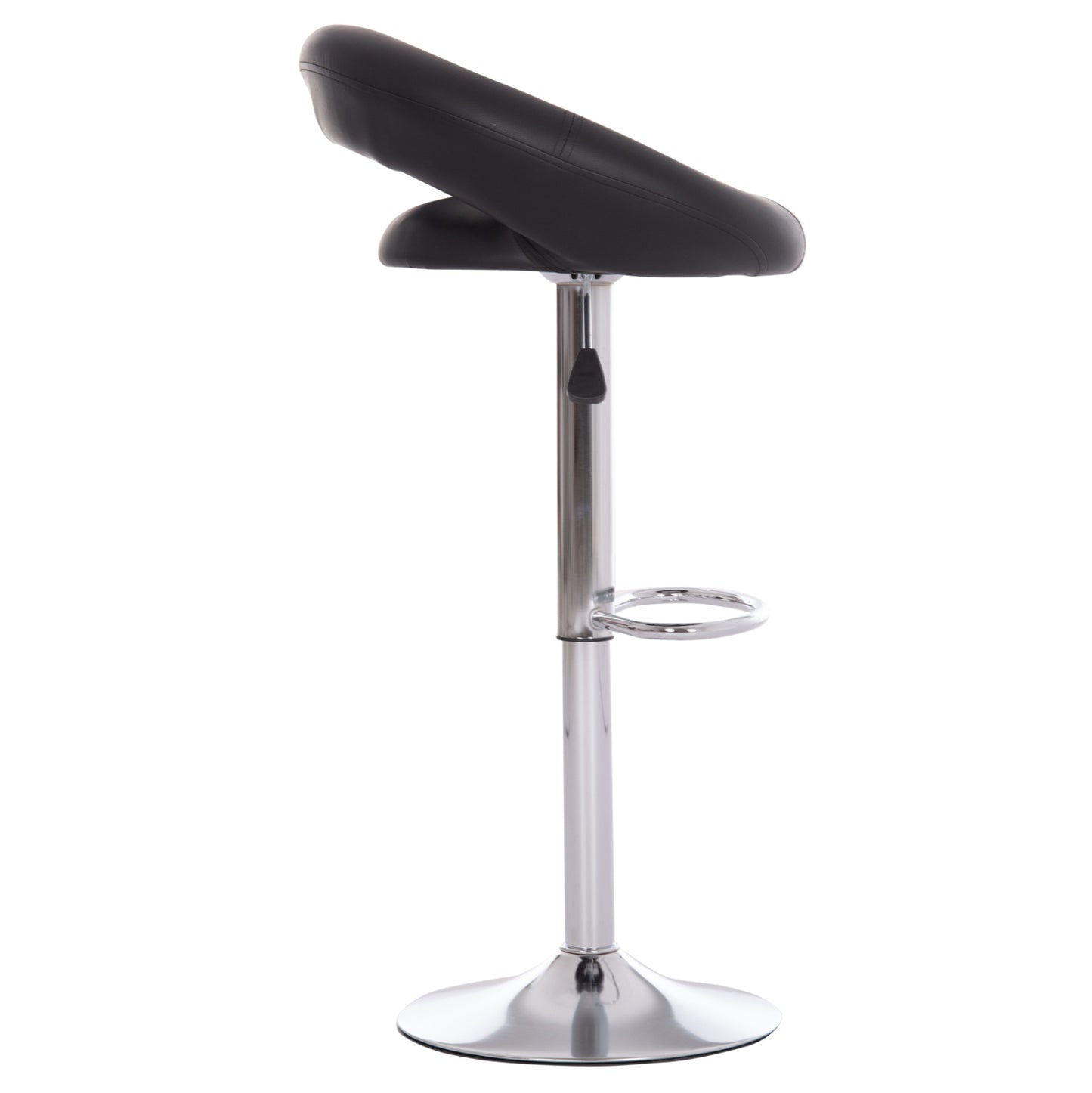 Bar Stool Swivel Rea Hm203.21 With Suspension-black Pu 54x47x96hcm.