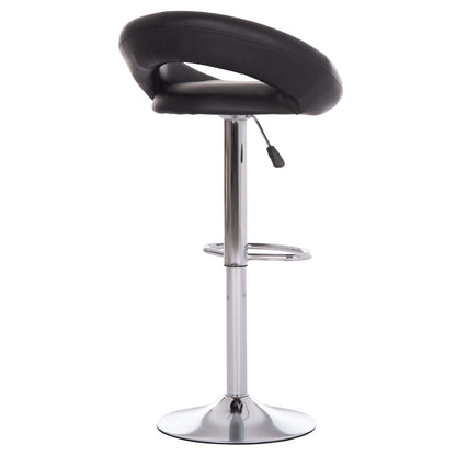 Bar Stool Swivel Rea Hm203.21 With Suspension-black Pu 54x47x96hcm.