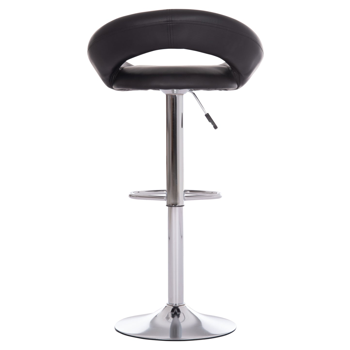 Bar Stool Swivel Rea Hm203.21 With Suspension-black Pu 54x47x96hcm.