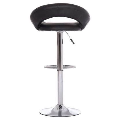 Bar Stool Swivel Rea Hm203.21 With Suspension-black Pu 54x47x96hcm.