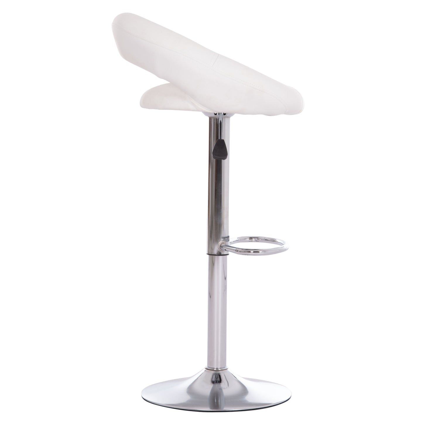 Bar Stool Swivel Rea Hm203.22 With Suspension-white Pu 54x47x96hcm.
