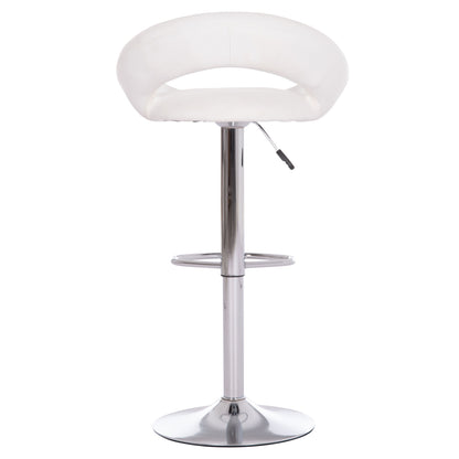 Bar Stool Swivel Rea Hm203.22 With Suspension-white Pu 54x47x96hcm.