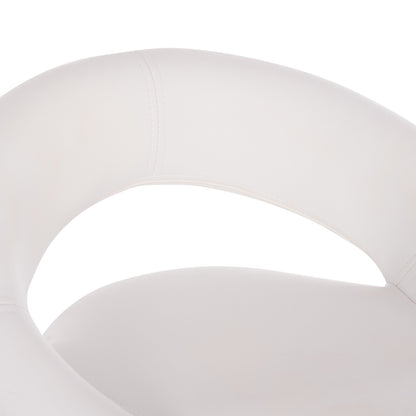 Bar Stool Swivel Rea Hm203.22 With Suspension-white Pu 54x47x96hcm.